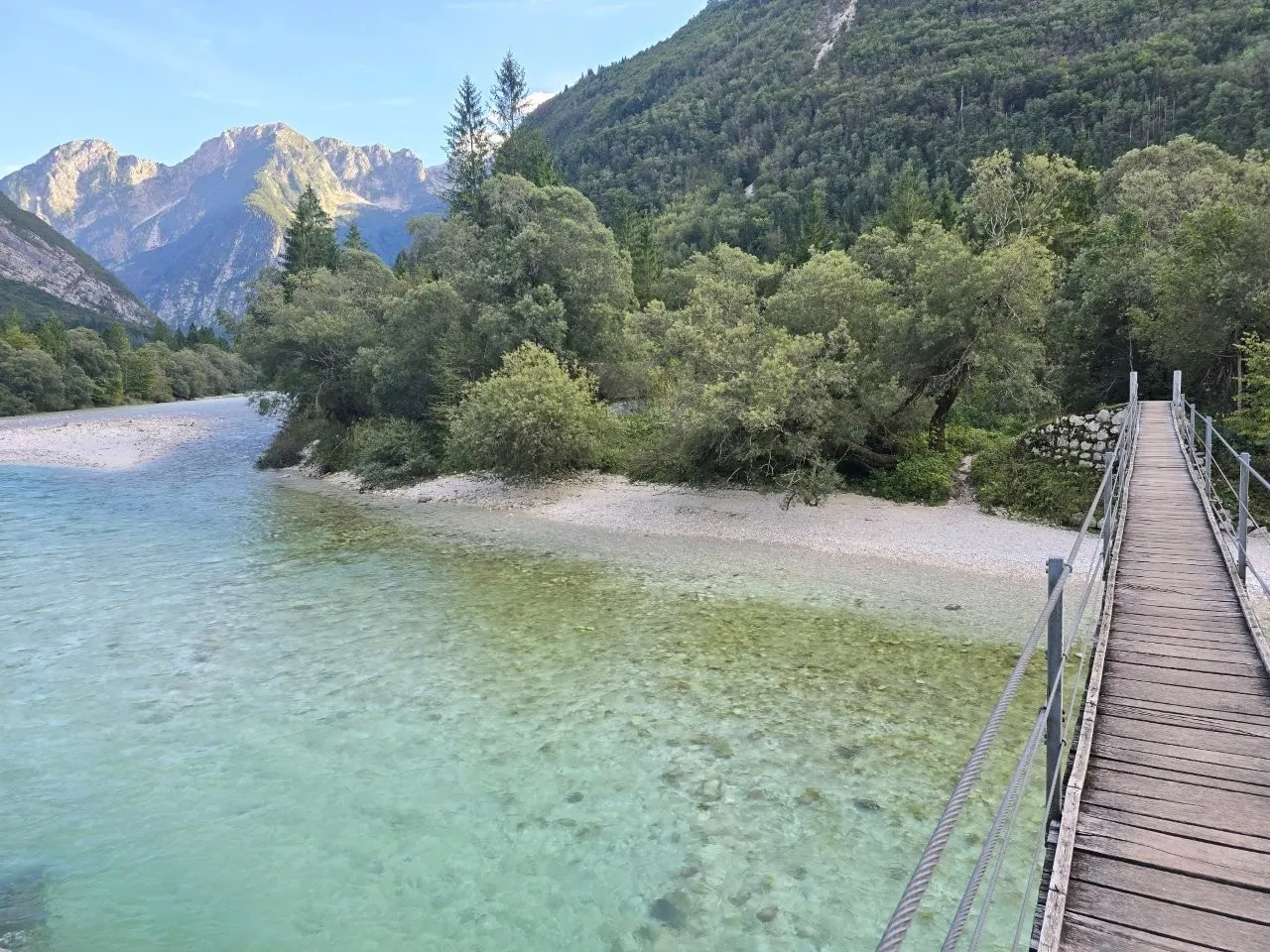 Soča river hiking trail